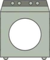 Lavado máquina icono en gris y blanco color. vector