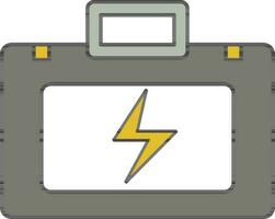 Electrical Tool Box Icon In Gray And White Color. vector