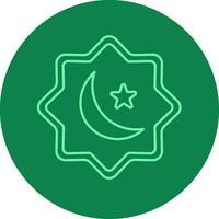 Rub El Hizb Icon On Green Background. vector