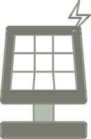 Solar Panel Icon In Gray And White Color. vector
