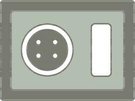 Switchboard Icon In Gray And White Color. vector