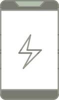Smartphone Icon In Gray And White Color. vector