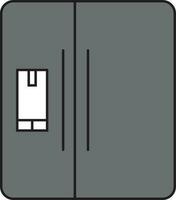 Water Dispenser Refrigerator Icon In Gray Color. vector