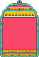 Ethnic Door Or Window Arch Decoration Element In Flat Style. vector