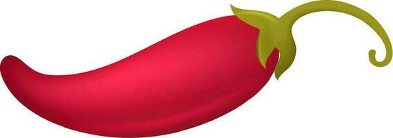 Red Chili Element On White Background. vector