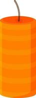 Firecracker Bomb Flat Element In Orange Color. vector