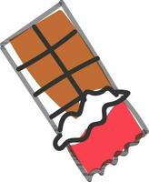 Chocolate Element In Flat Style. vector