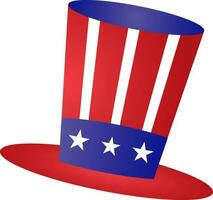 Uncle Sam Hat Element In Flat Style. vector