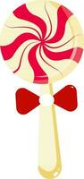 Isolated Lollipop Element In Yellow And Red Color. vector