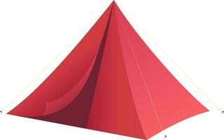 Red Tent Element On White Background. vector