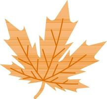 Maple Leaf Element In Orange Color. vector