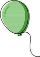 Green Balloon Element In Flat Style. vector