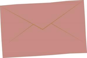 Flat Style Envelope Element In Red Color. vector