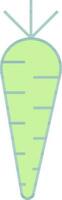 Carrot Icon Or Symbol In Green Color. vector