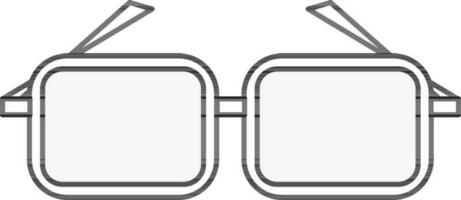 Goggle Icon In Black Outline. vector