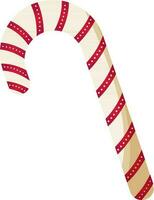 Isolated Candy Cane Element On White Background. vector