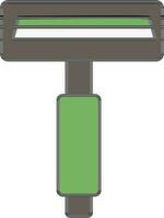 Razor Icon In Green And Gray Color. vector