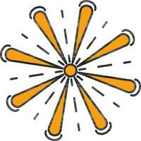 Fireworks Icon In Orange Color. vector