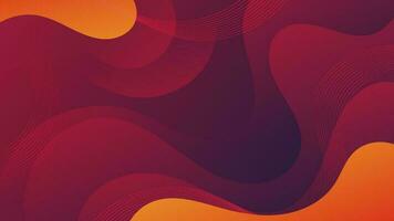 Abstract Gradient red orange  liquid Wave Background vector