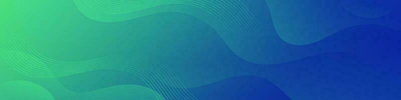 Abstract Gradient green blue liquid Wave Background vector