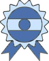 Badge Icon In Blue Color. vector