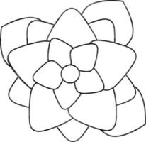 Poinsettia Flower Icon In Flat Style. vector