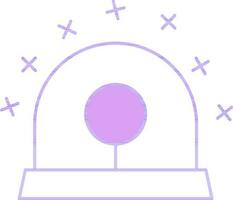 Alarm Bell Icon In Purple And White Color. vector