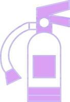 Fire Extinguisher Icon In Purple And White Color. vector