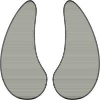 Cattle Footprint Icon In Gray Color. vector