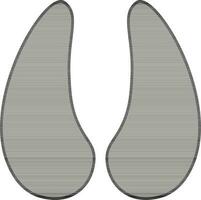 Cattle Footprint Icon In Gray Color. vector