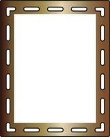 Bronze Rectangle Frame With Space Icon In Flat Style. vector