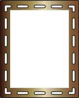 Bronze Rectangle Frame With Space Icon In Flat Style. vector