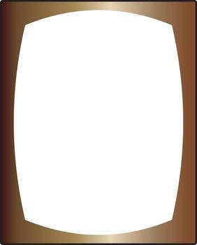 Empty Rectangle Frame Bronze Icon In Flat Style. vector