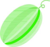 Green Watermelon Icon In Flat Style. vector
