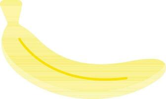 Yellow Banana Flat Icon On White Background. vector