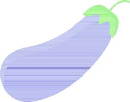 Eggplant Icon In Violet And Green Color. vector