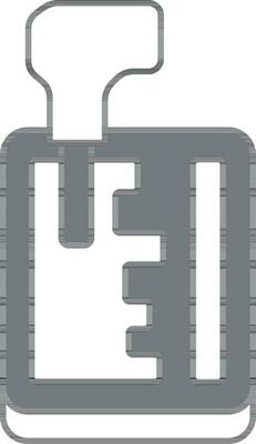 Auto Gear Shifter Icon In Gray White Color.