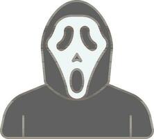 Scream Icon In Gray Color. vector