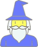 Wizard Icon In Flat Style. vector