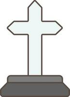 Tombstone Icon In Gray Color. vector