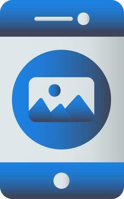 Phone Gallery Icon In Flat Style.