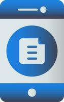 Flat Style Mobile Document Icon. vector