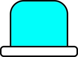 Vector Illustration of Top Hat Icon in Flat Style.
