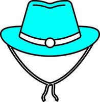 Isolated Top Hat Icon in Flat Style. vector