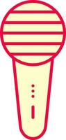 Wireless Microphone Icon In Red And Yellow Color. vector
