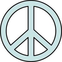 Flat Style Peace Icon Or Symbol In Blue Color. vector