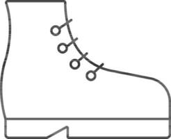 Isolated Shoes Line Art Icon in Flat Style. vector