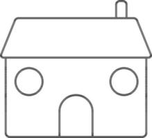 Vector Illustration of Home Icon In Line Art.