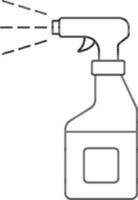 Stroke Style Spray Bottle With Mist Icon. vector