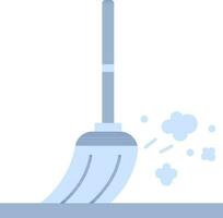 Isolated Mop Or Broom Icon In Blue Color. vector